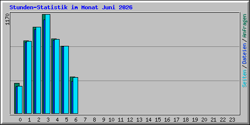 Stunden-Statistik im Monat Juni 2026